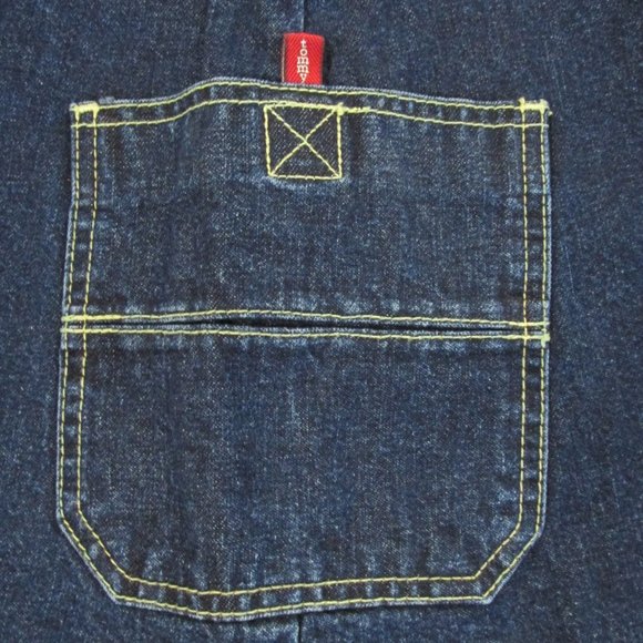 TOMMY HILFIGER WOMENS JUNIORS SIZE 5 SKIRT DARK BLUE JEAN DENIM SHORT SHIRT TAIL - Picture 3 of 10